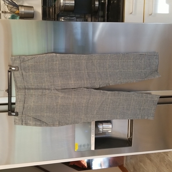 💕VERONICA BEARD💕 Gemini Pant Cropped Length - Navy Houndstooth Print 10 NWT - Picture 5 of 12